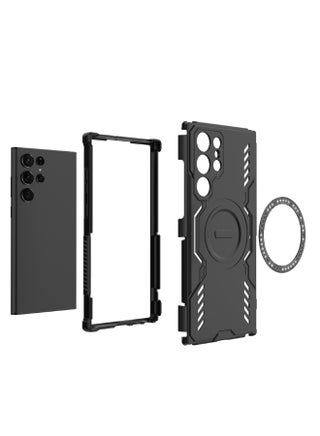 for Samsung Galaxy S23 Ultra Case Cover，Breathable And Heat-Dissipating，Airbag Anti-Drop，Comfortable Feel Magnetic Suction Protection  Phone Case for Samsung Galaxy S23 Ultra，Black. - view 3